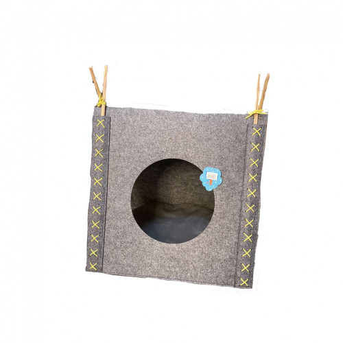 بيت قطط تصميم كوخ مع وسادة