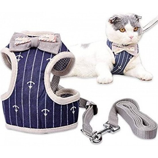 حبل تنزه مع صدارية انيقة للقطط حجم صغير 