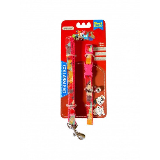 طوق مع حبل تنزه بطبعات ملونة فنية