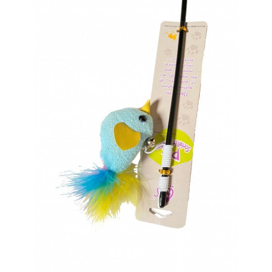 سنارة للقط بدمية عصفور