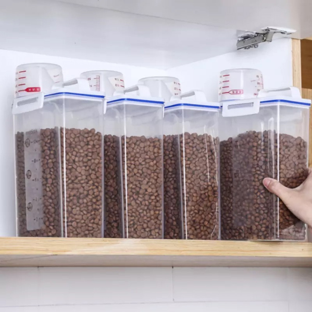 حافظة طعام جاف مع سكوب للغرف 2 لتر