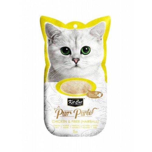 كت كات مكافأة قطط بالدجاج للوقاية من كرات الشعر 15غ 4 أظرف