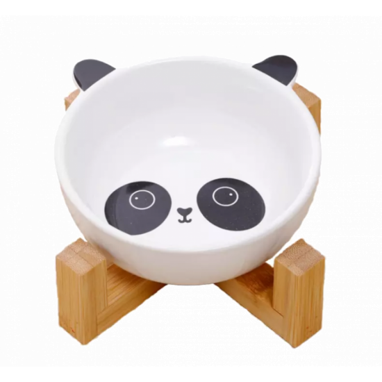 صحن سيراميك لطيف مع قاعدة خشب صحن سيراميك لطيف مع قاعدة خشب