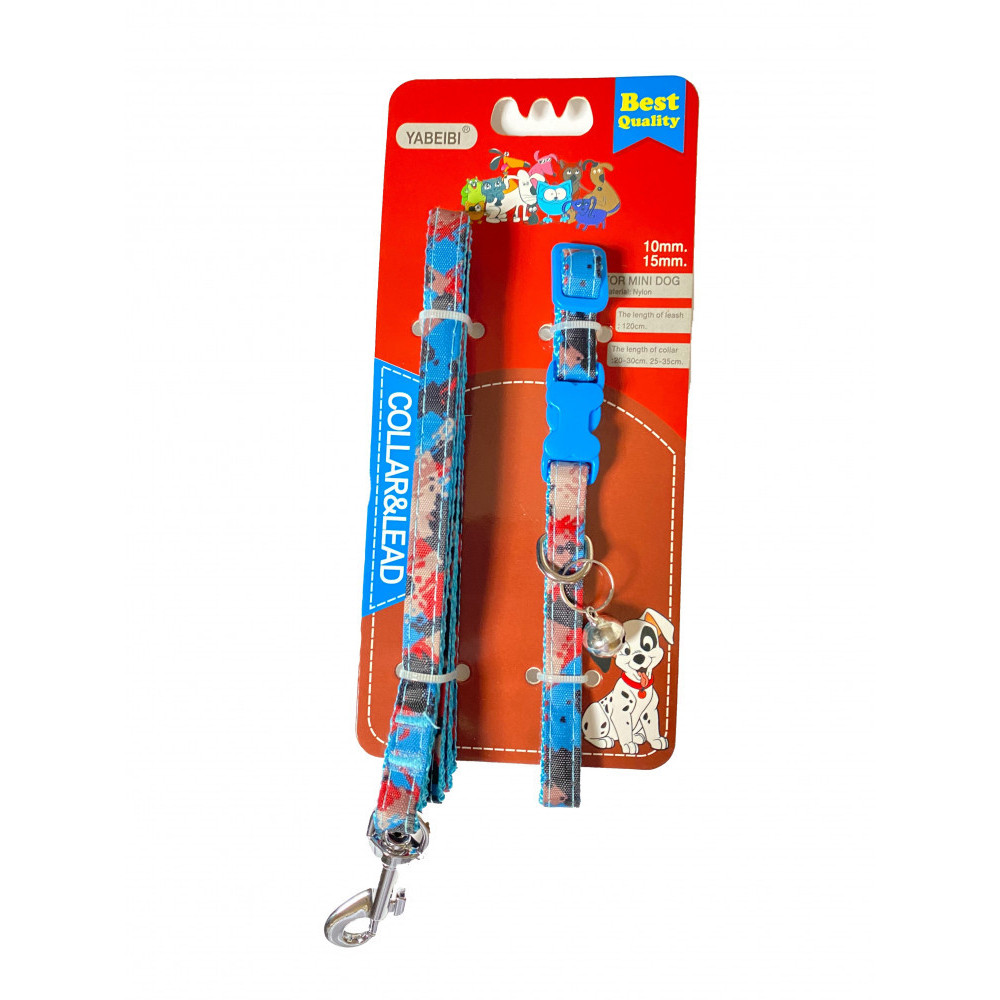 طوق مع حبل تنزه بطبعات ملونة فنية