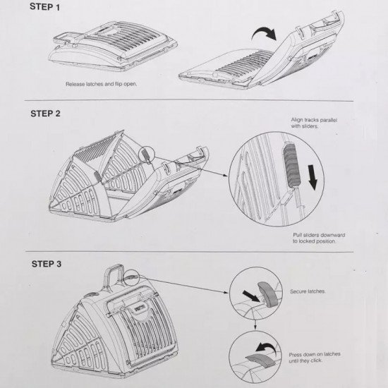 قفص قطط وكلاب للتنقل شكل مثلث