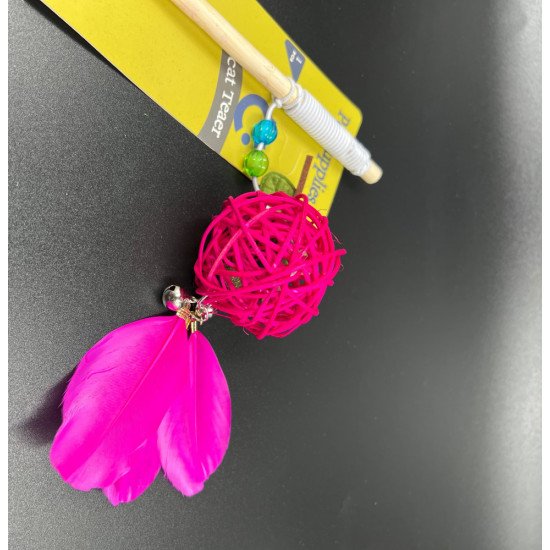 سنارة قطط كورة بريش مع جرس الوان متعدده سنارة قطط كورة بريش مع جرس الوان متعدده