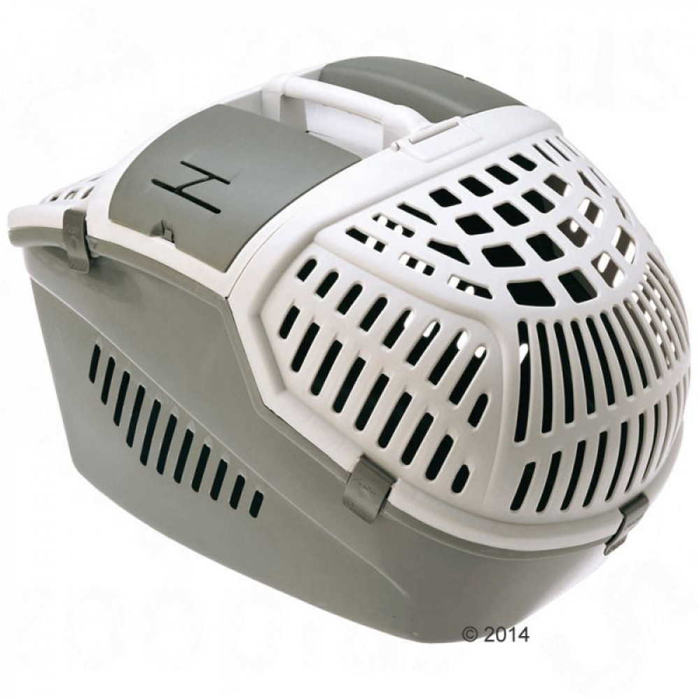 صندوق تنقل للقطط حجم كبير رصاصي مع ابيض صندوق تنقل للقطط حجم كبير رصاصي مع ابيض