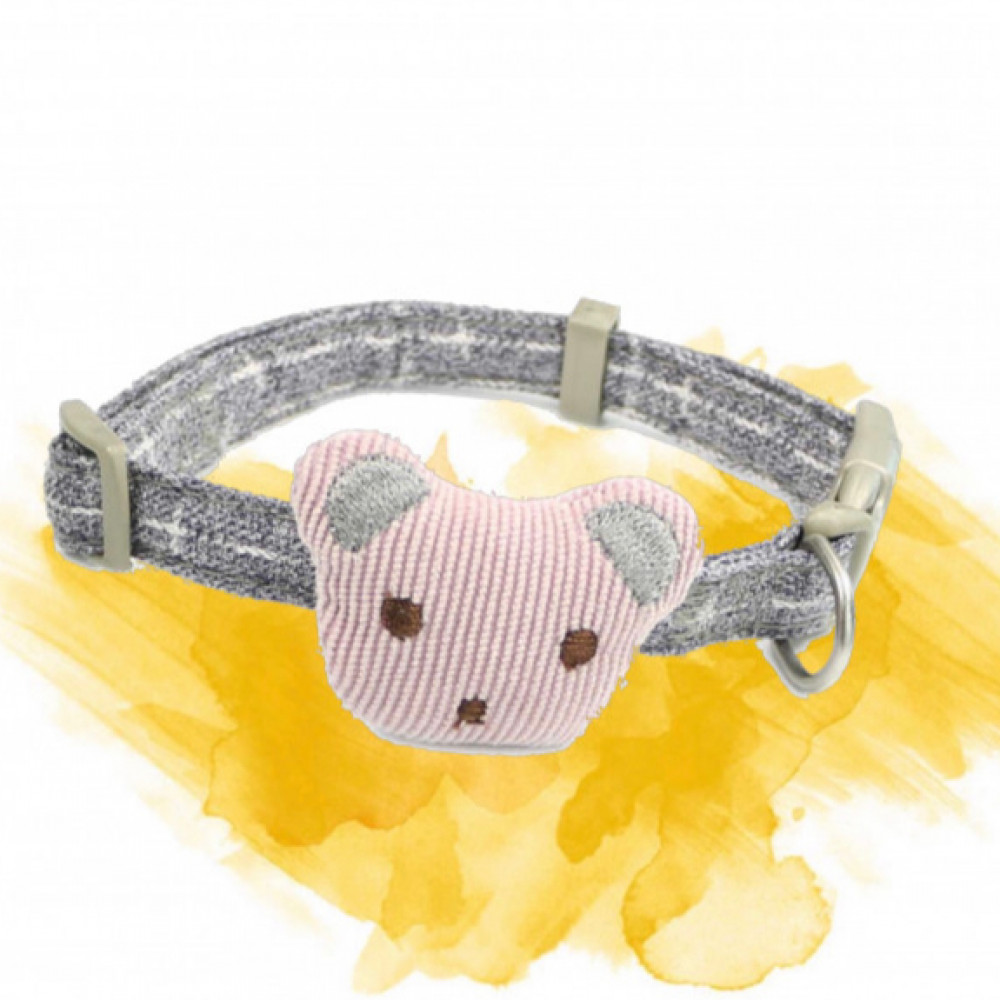 طوق لطيف برأس دب قطني