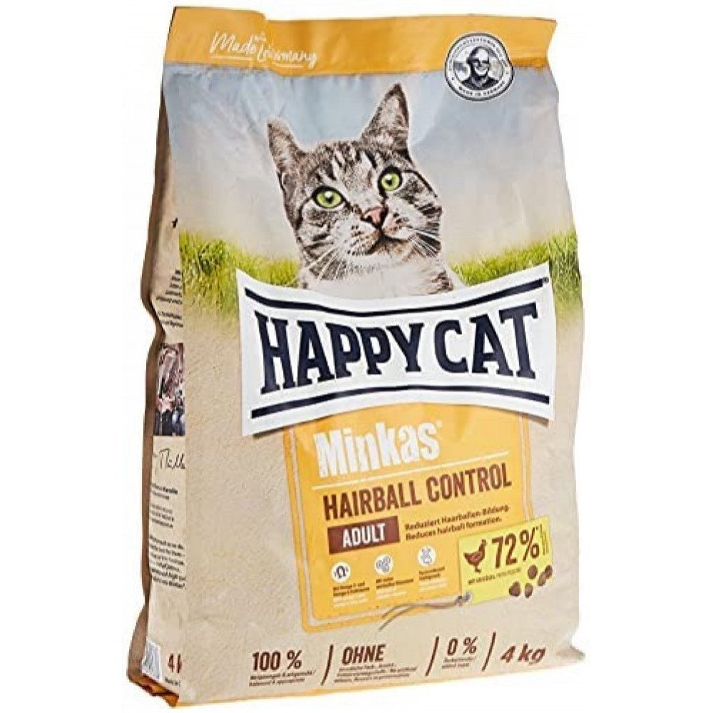 هابي كات  مينكاس طعام جاف للسيطرة على كرات الشعر 4كيلو