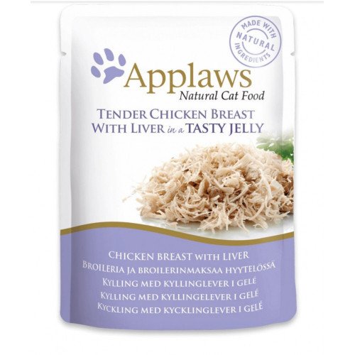 ابلاوز طعام قطط رطب بالدجاج والكبد بالجلي 70غ ابلاوز طعام قطط رطب بالدجاج والكبد بالجلي 70غ