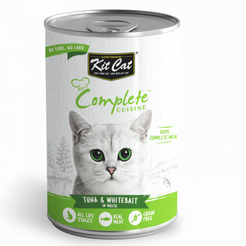 كت كات طعام قطط رطب وجبة متكاملة بالمرق والتونة وصغار السمك 150غ