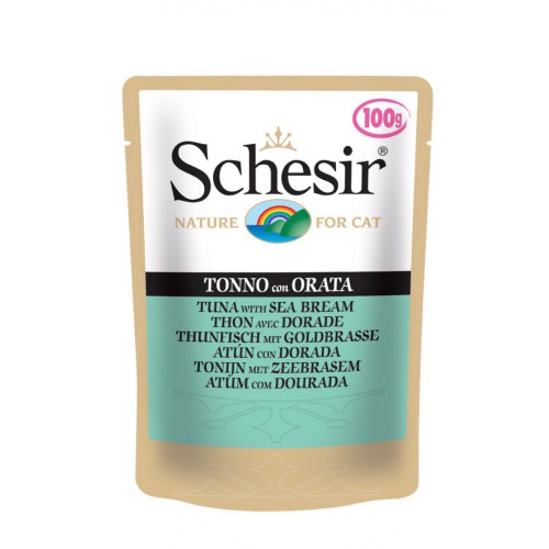 شيزر طعام قطط رطب بالتونة وسمك الدنيس100غ