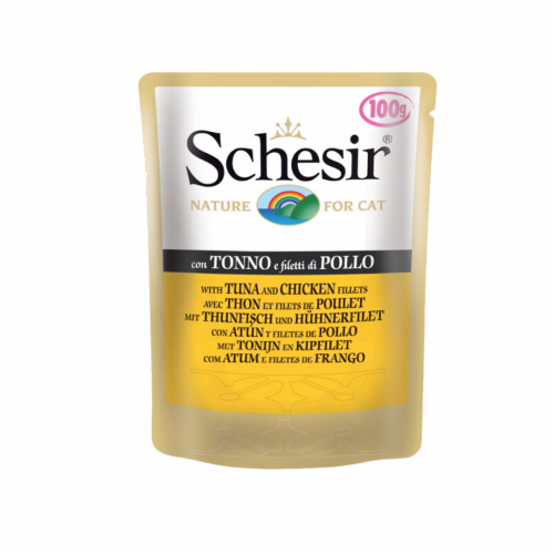 شيزر طعام قطط رطب بالتونة مع الدجاج 100غ شيزر طعام قطط رطب بالتونة مع الدجاج 100غ
