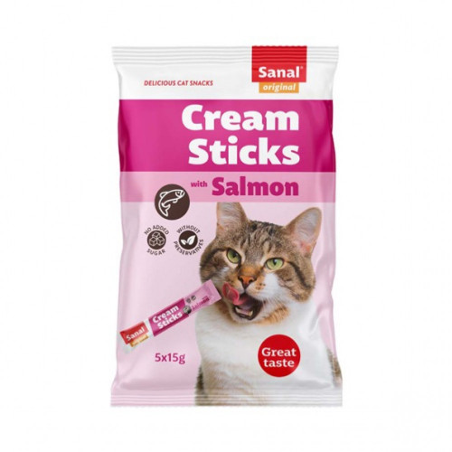 سنال أصابع الكريمة بنكهة السالمون مكافئات للقطط 15 جرام × 5 سنال أصابع الكريمة بنكهة السالمون مكافئات للقطط 15 جرام × 5