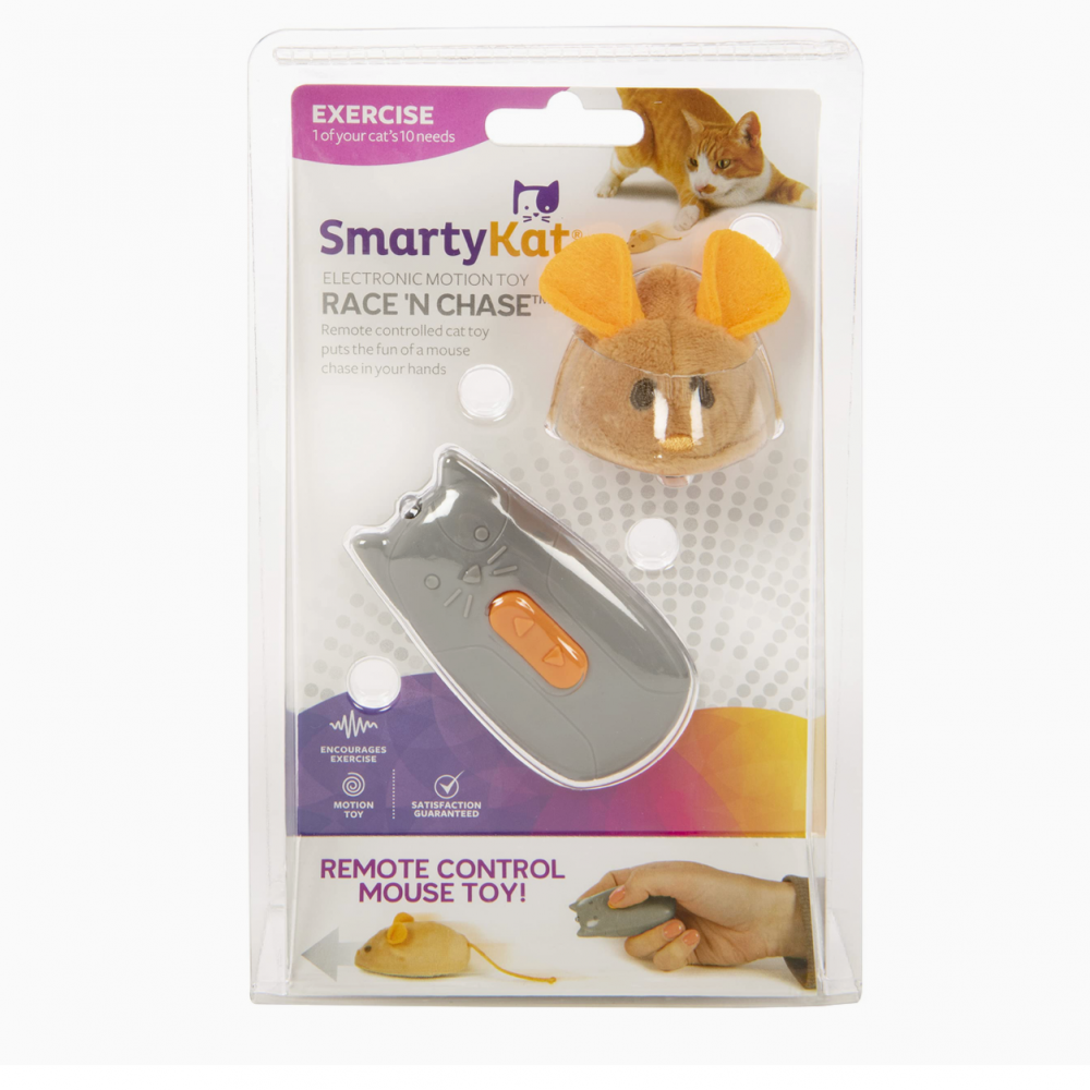Smartykat Race 'N Chase لعبة القط الإلكترونية للتحكم عن بعد ، تعمل بالبطارية Smartykat Race 'N Chase لعبة القط الإلكترونية للتحكم عن بعد ، تعمل بالبطارية