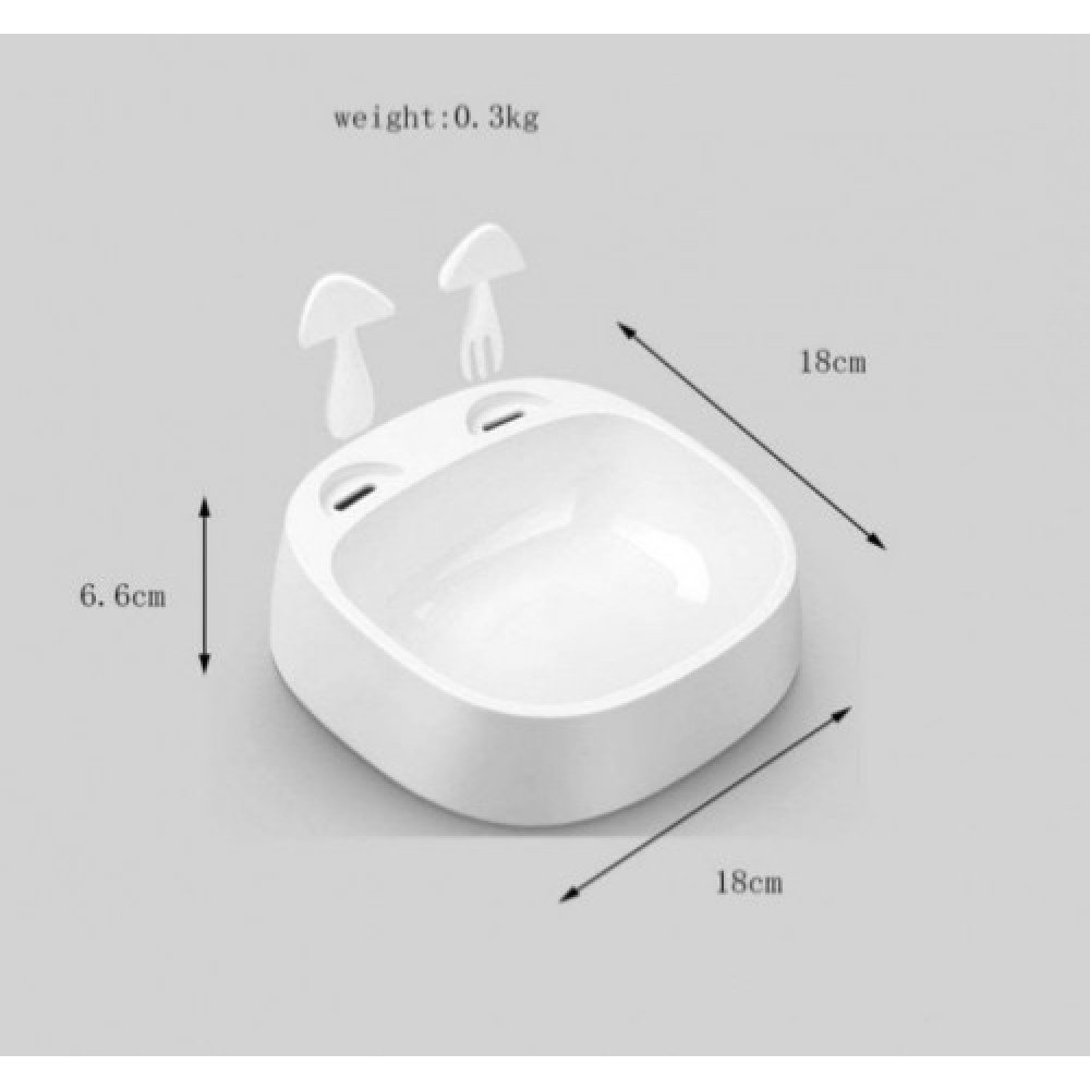 صحن طعام مع ملعقه وشوكة
