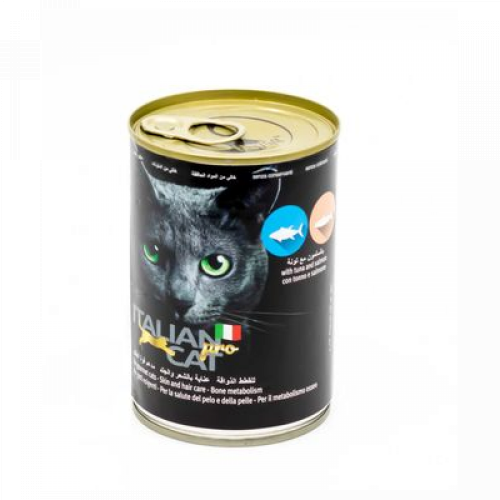 ايتاليان كات للعناية بالشعر والجلد بنكهة السلمون والتونة 405 جرام ايتاليان كات للعناية بالشعر والجلد بنكهة السلمون والتونة 405 جرام