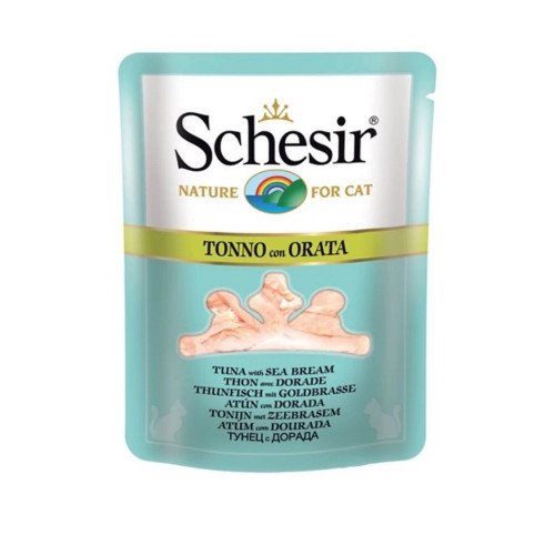 شيزر طعام قطط رطب تونا مع سمك الدنيس70 جرام شيزر طعام قطط رطب تونا مع سمك الدنيس70 جرام