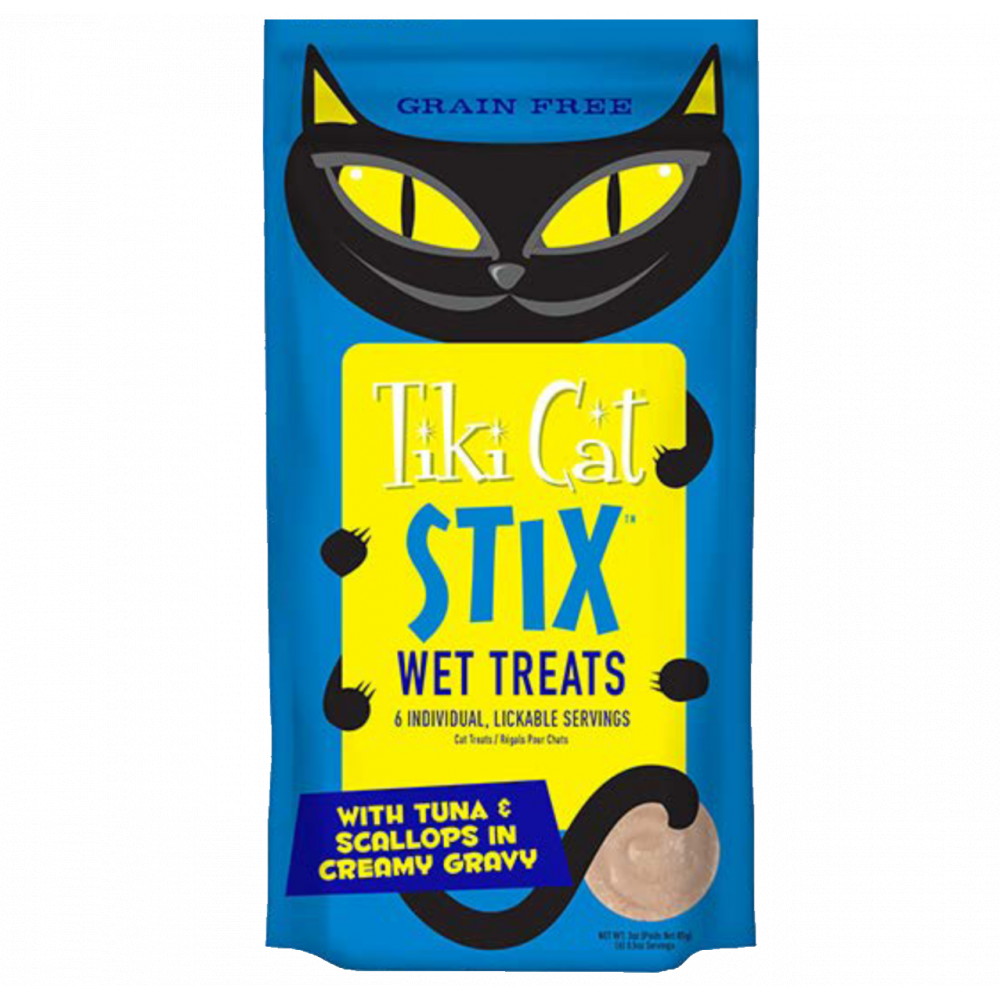 تيكي كات ستيكس مكافات رطبة تونا مع محار في المرق الكريمي 6* 14 جرام