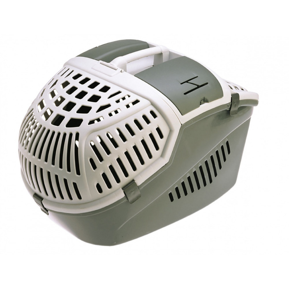صندوق تنقل للقطط حجم كبير رصاصي مع ابيض صندوق تنقل للقطط حجم كبير رصاصي مع ابيض