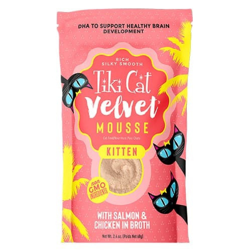 تيكي كات فيلفت طعام رطب مهروس للقطط الصغيره بنكهة السالمون  و الدجاج 80 جرام