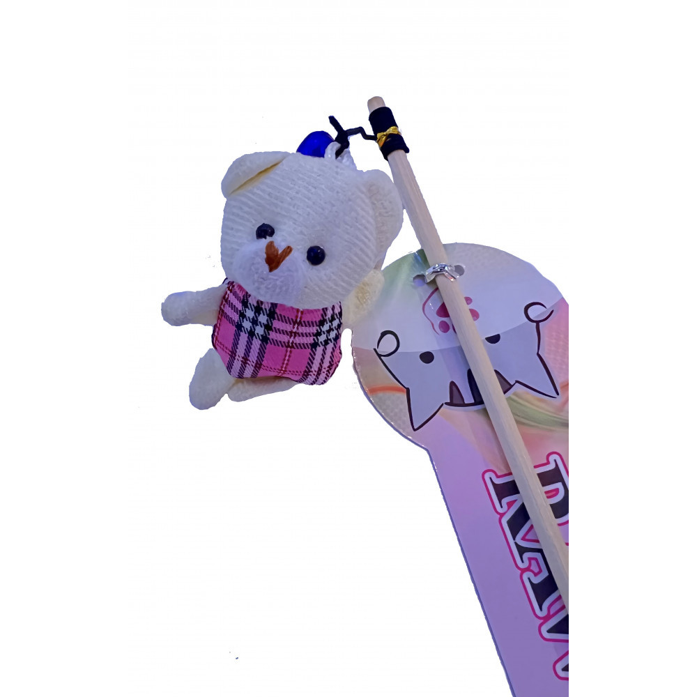 لعبة سنارة دمية دبدوب للقطط