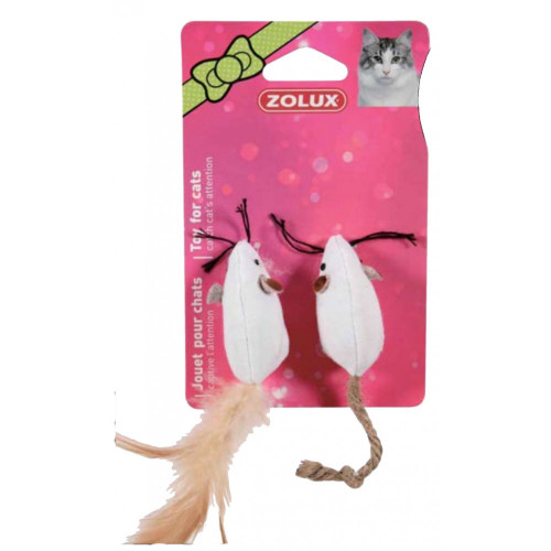 زولكس لعبة  2 فأرة ابيض 5 سم