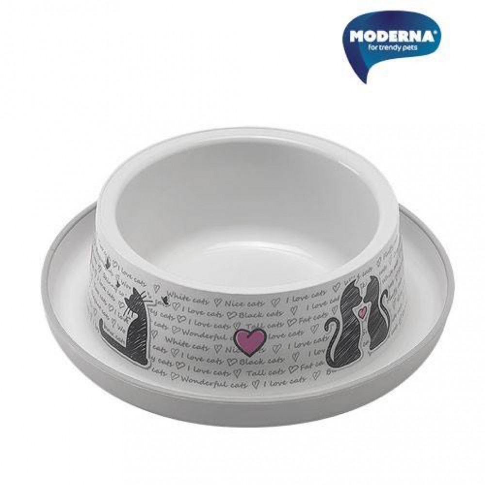 صحن طعام المحبين عميق ابيض من موديرنا