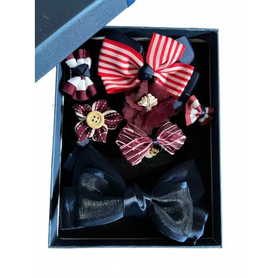 علبة هدايا مجموعة ربطات شعر