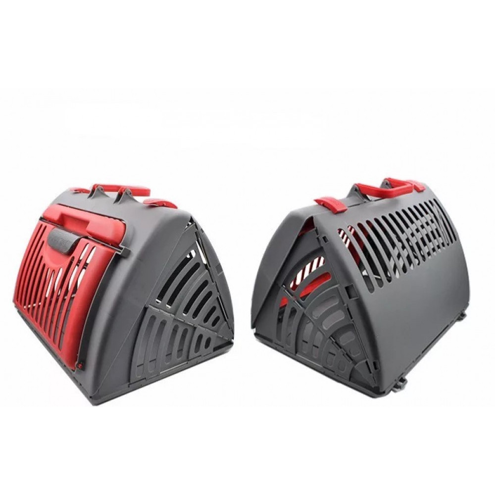 قفص قطط وكلاب للتنقل شكل مثلث