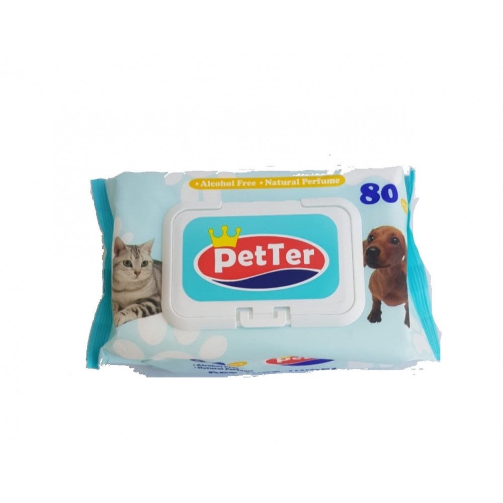 مناديل معطره للقطط و الكلاب 80 منديل