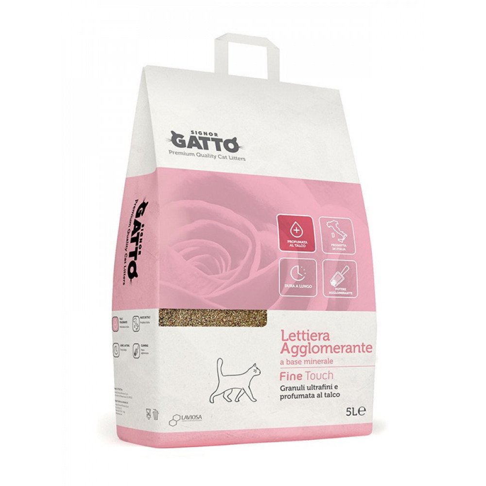 ليندو كات رمل قطط فاين توتش برائحة البودرة 5لتر ليندو كات رمل قطط فاين توتش برائحة البودرة 5لتر