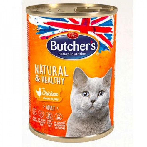 معلبات بوتشرز بالدجاج والجلي 400غ