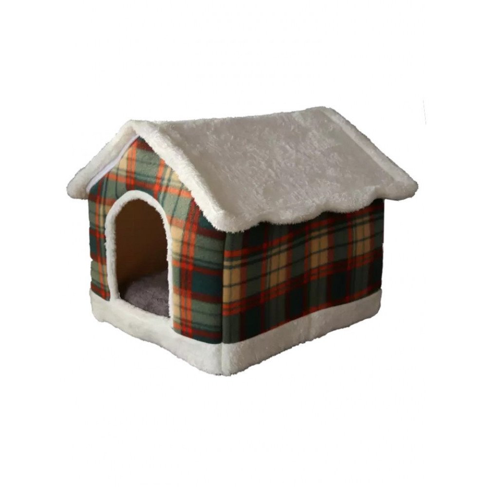 بيت قطط تصميم مربعات ملون