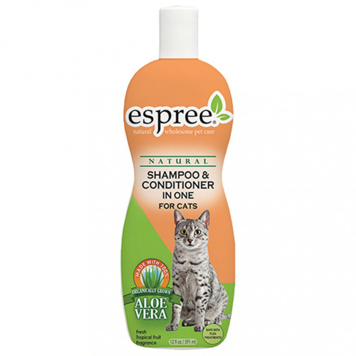 شامبو وبلسم طبيعي للقطط بخلاصة الصبار  ورائحة الفواكه 354مل