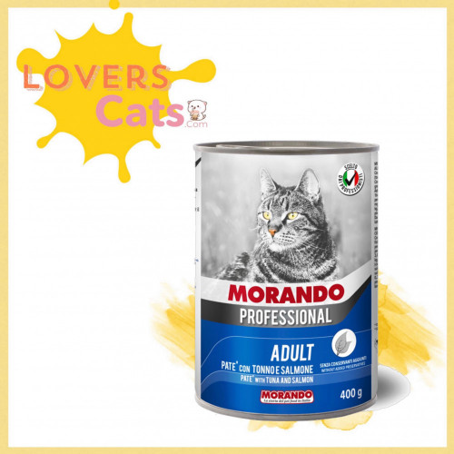 موراندو باتيه تونا وسالمون بالمرق للقطط البالغة 400 جرام