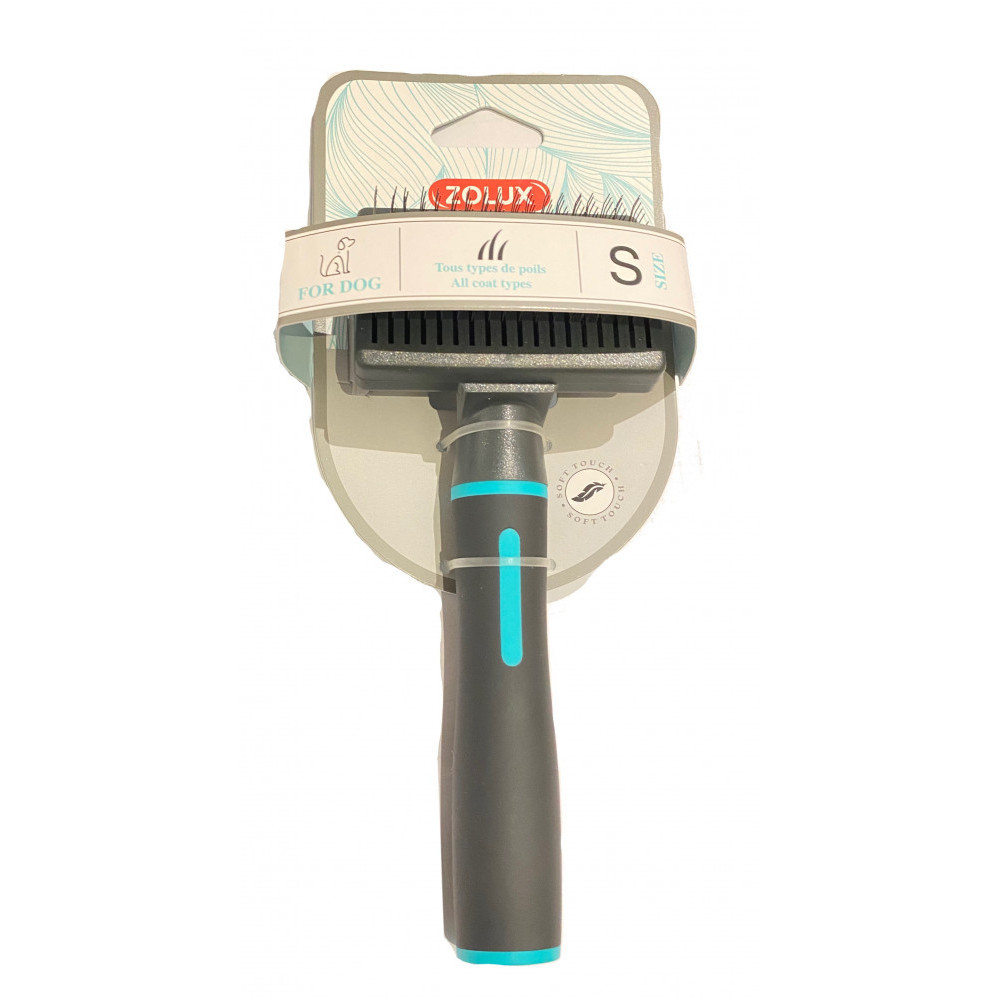 مشط حديد بتنظيف ذاتي للكلاب مقاس صغير