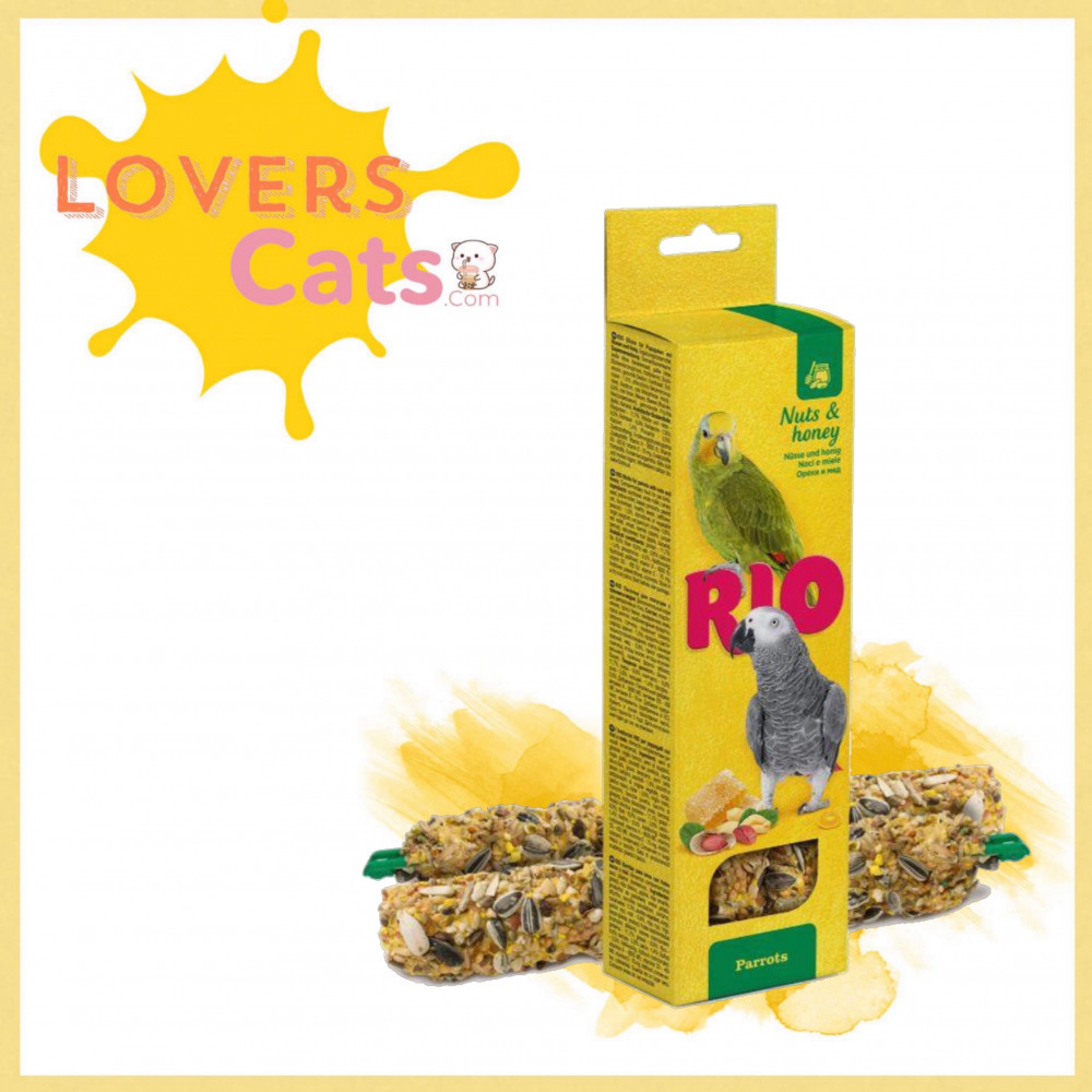 ستيك للبغاوات عسل مع البندق 2*90غ