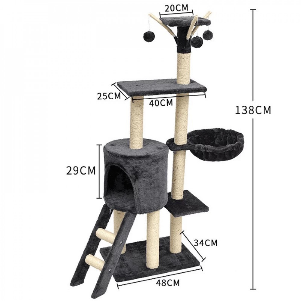 خداشة كبيرة مع بيت ناعم وسرير وسلم