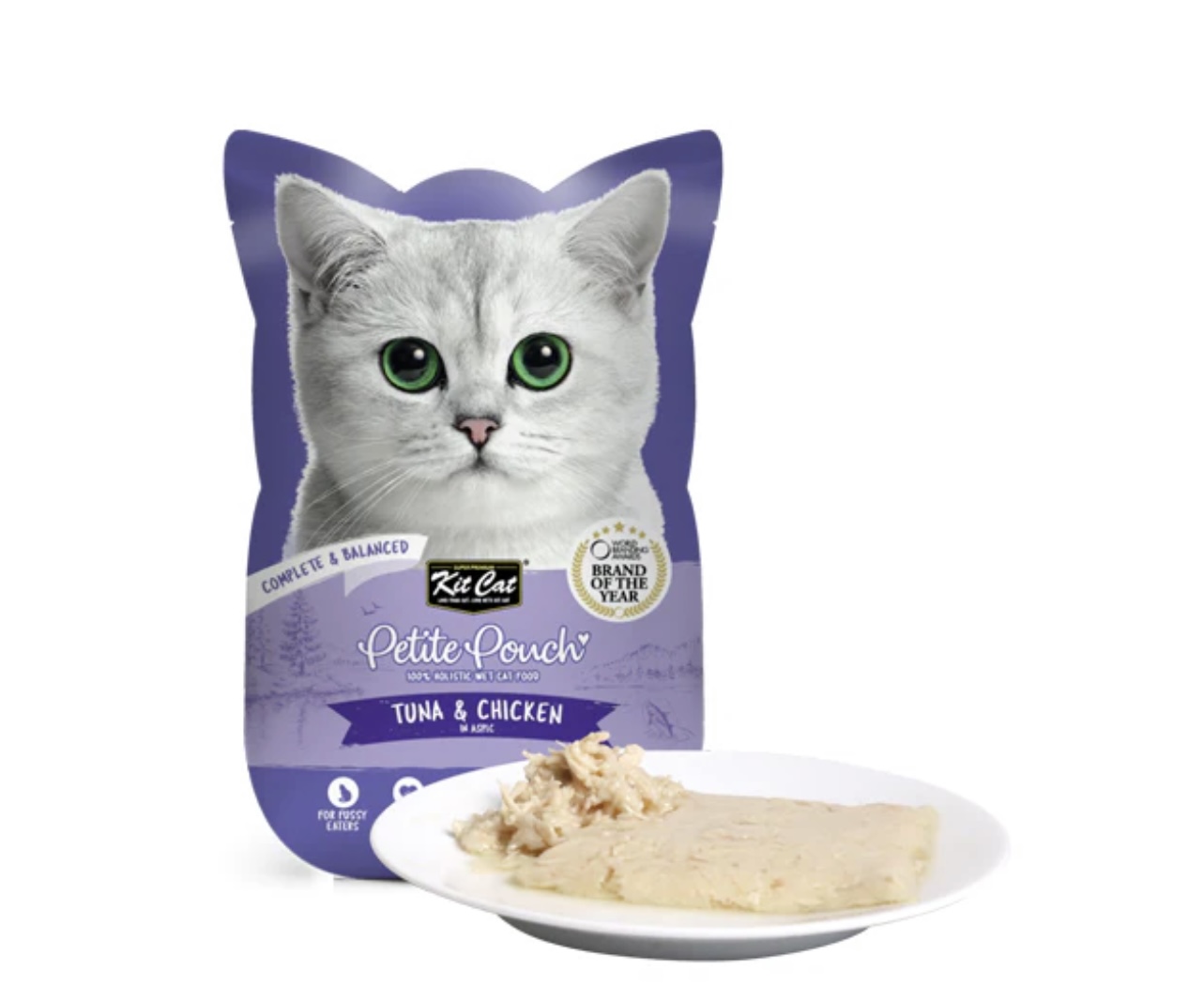 كت كات بيتيت طعام متكامل ومتوازن تونة ودجاج في جيلي طعام رطب للقطط, 70 جرام