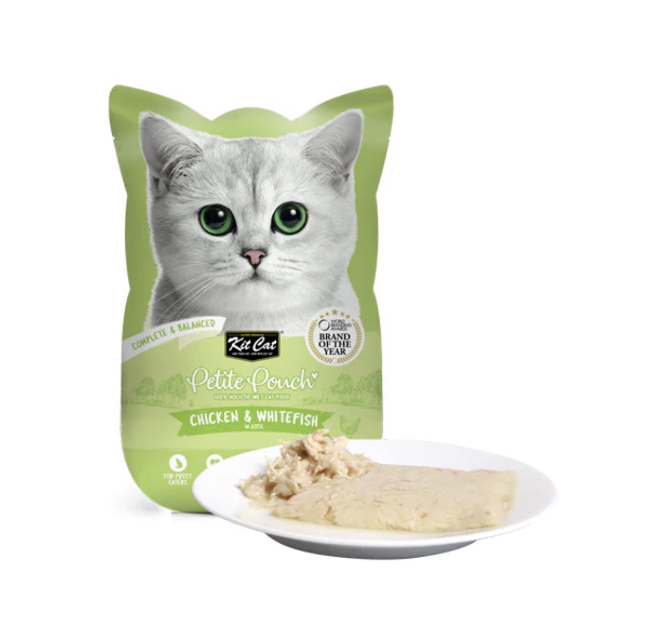 كت كات بيتيت طعام متكامل ومتوازن الدجاج والسمك الأبيض في جيلي طعام رطب للقطط, 70 جرام