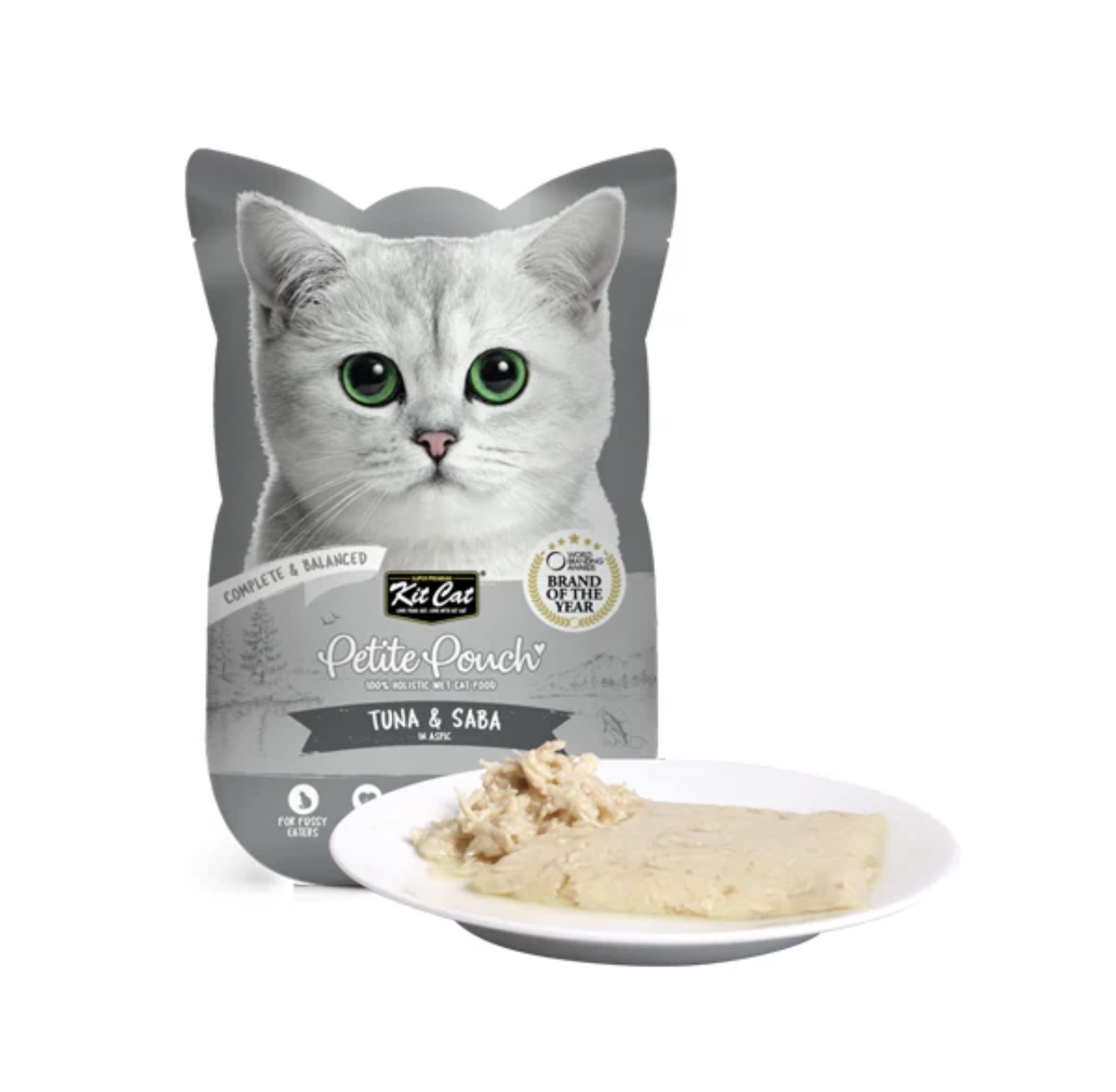 كت كات بيتيت طعام متكامل ومتوازن تونة و سمك المكاريل الازرق في جيلي طعام رطب للقطط, 70 جرام