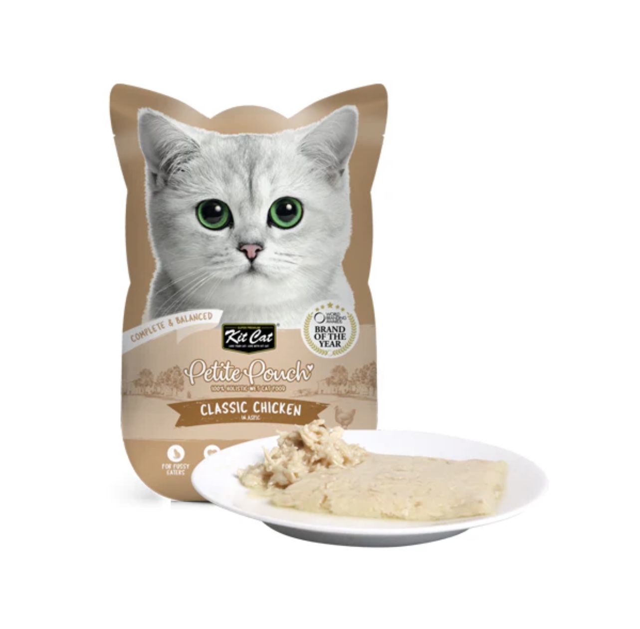 كت كات بيتيت طعام متكامل ومتوازن كلاسيك دجاج في جيلي طعام رطب للقطط, 70 جرام