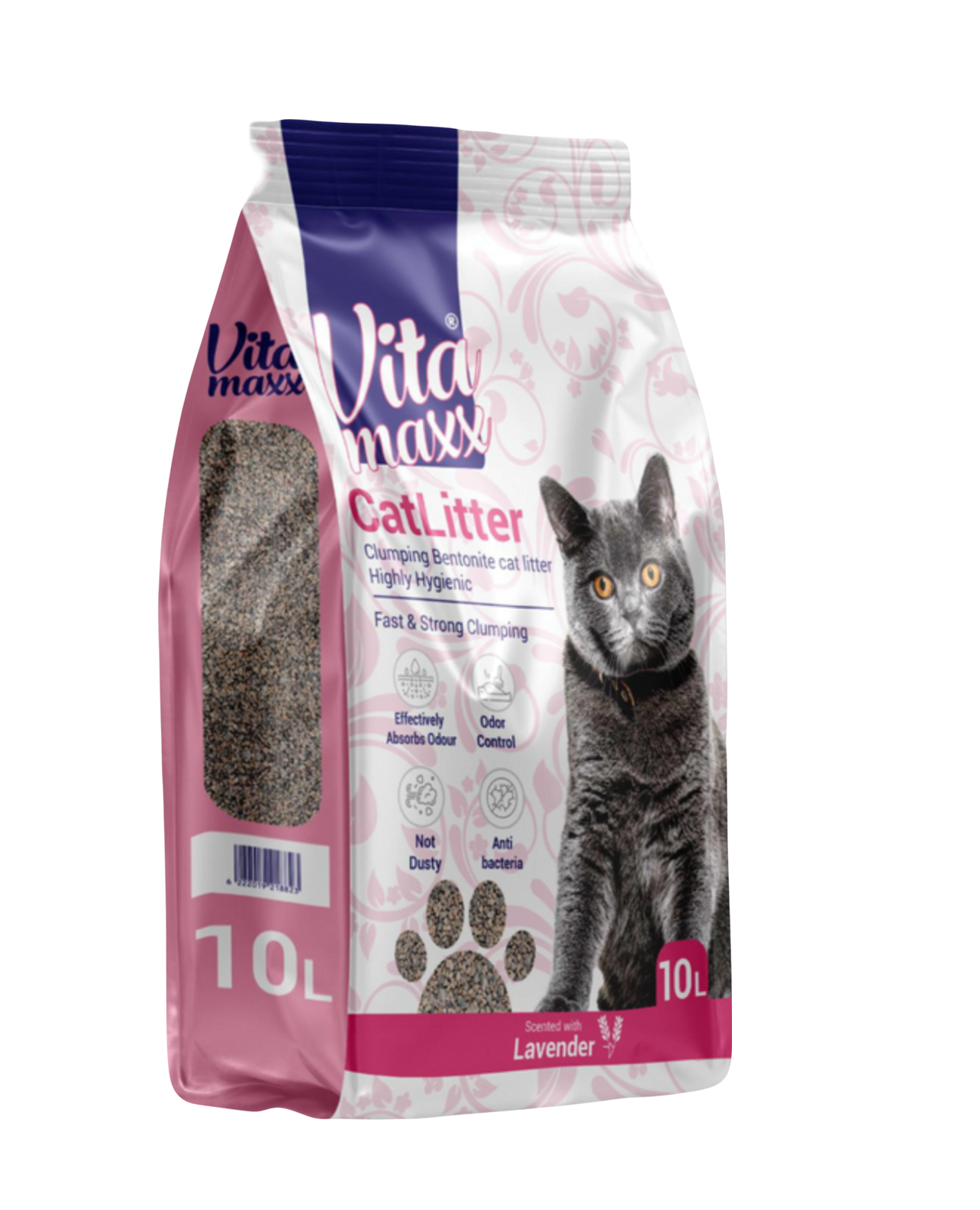 فيتا ماكس رمل للقطط عالي التكتل برائحة اللافندر 10 لتر   