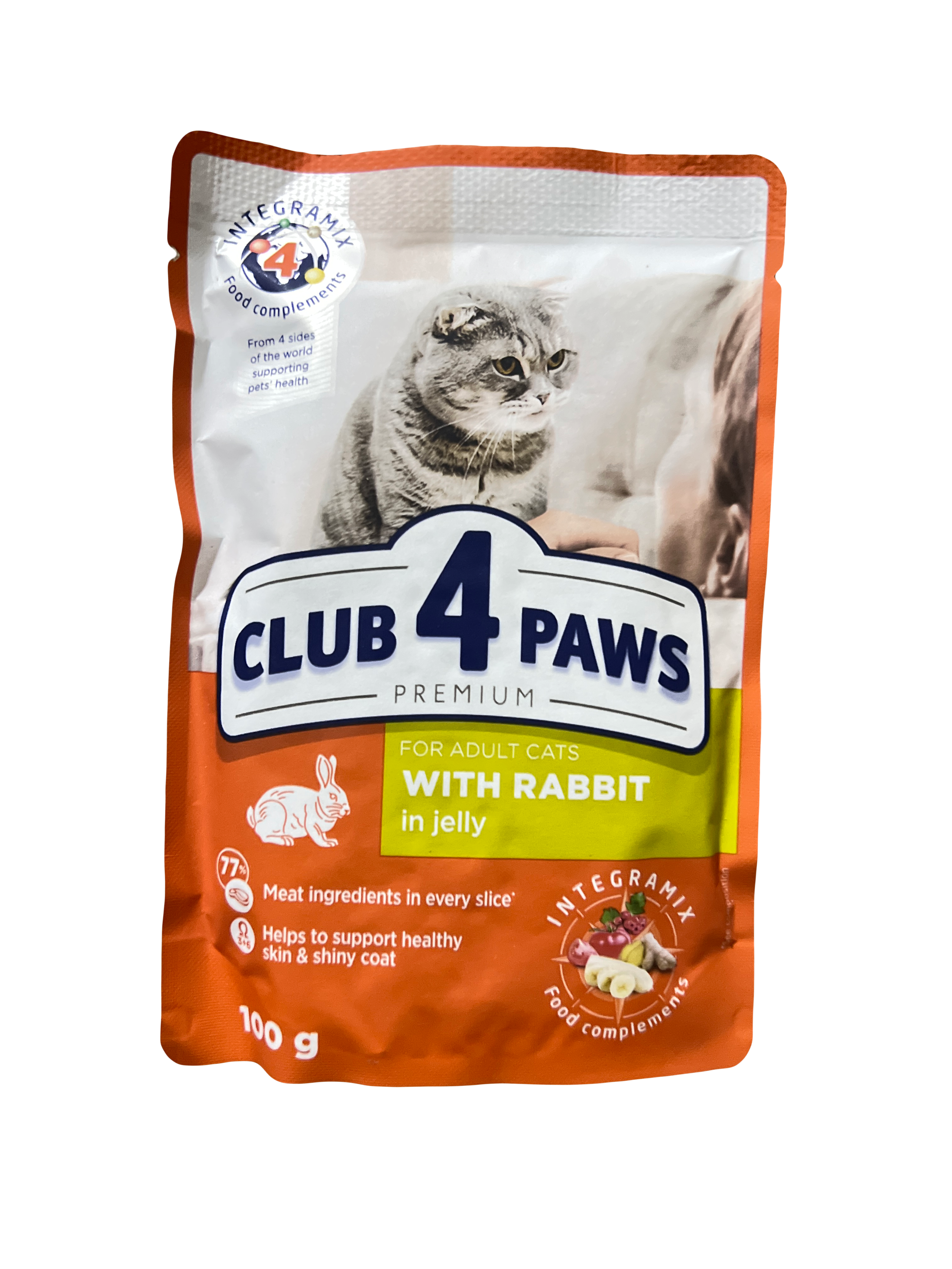 كلوب باوز ظرف رطب  بالارنب مع الجيلي للقطط 100 جرام