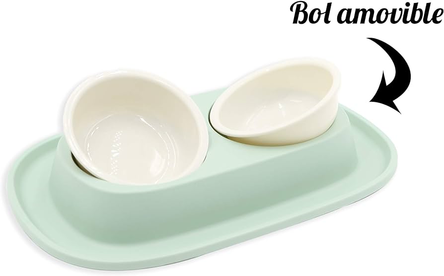 صحن طعام بلاستك مزدوج الوان متعددة