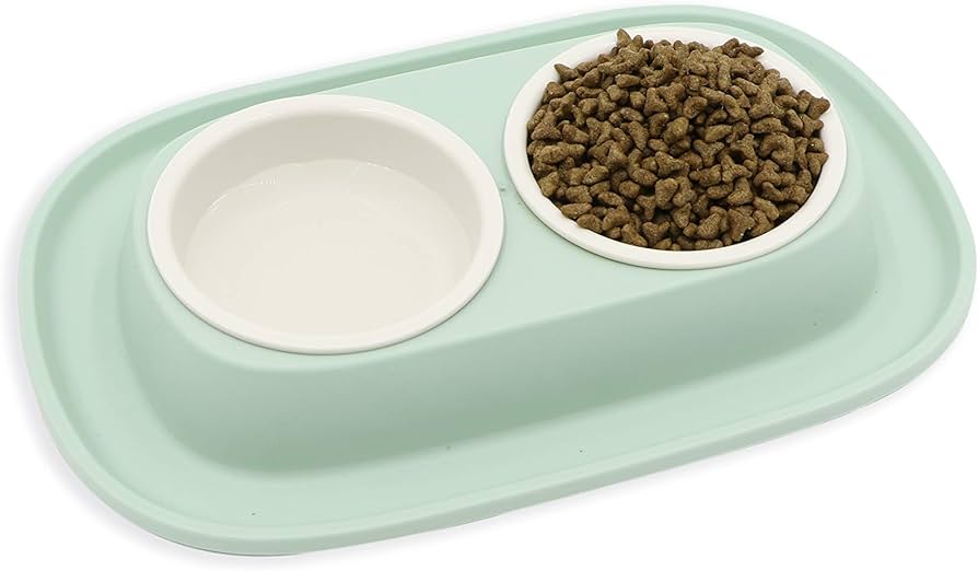 صحن طعام بلاستك مزدوج الوان متعددة