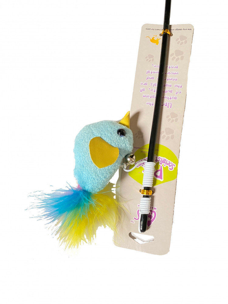 سنارة للقط بدمية عصفور