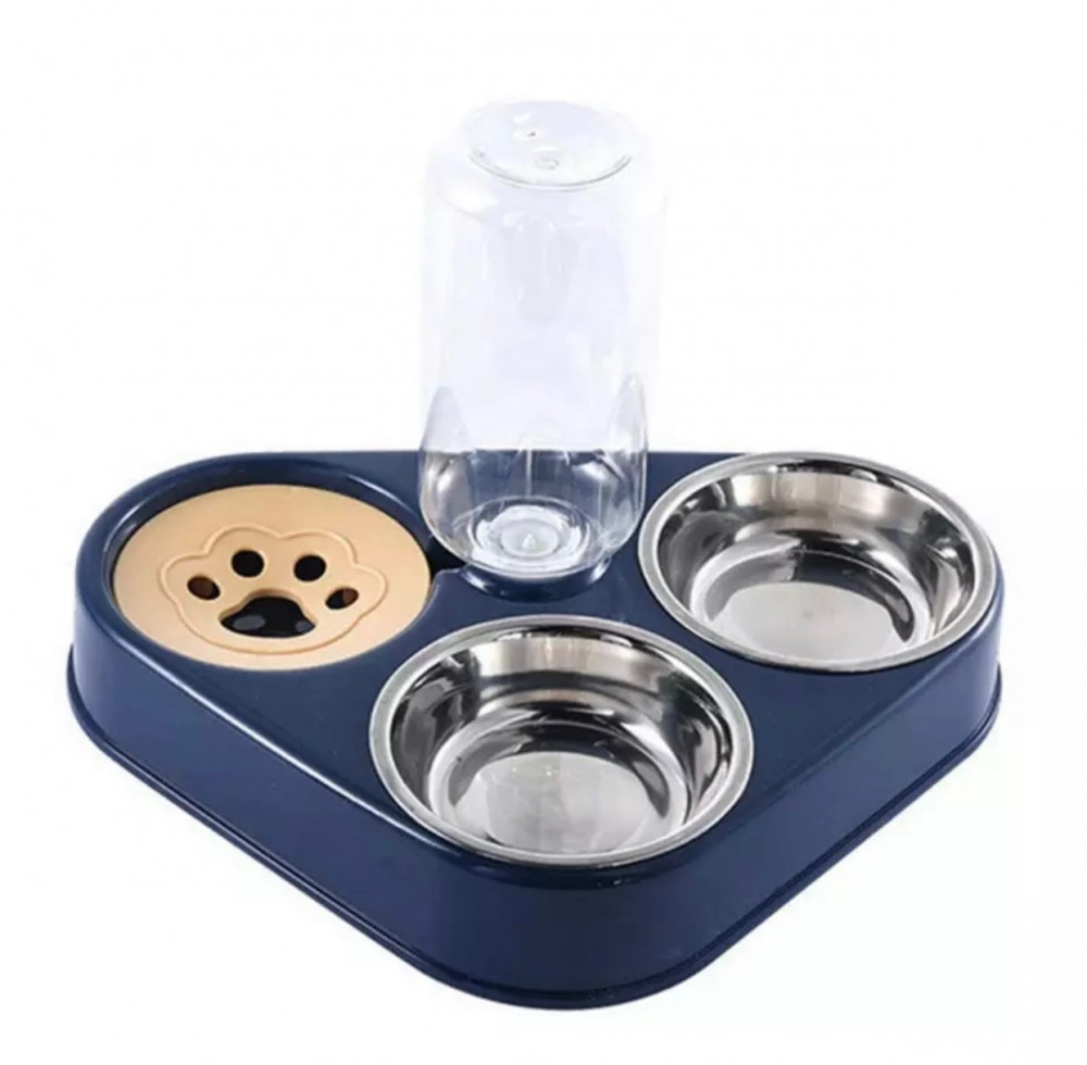 صحن طعام مزدوج مع مشربية ببصمات أليفك