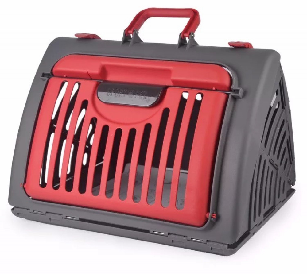 قفص قطط وكلاب للتنقل شكل مثلث